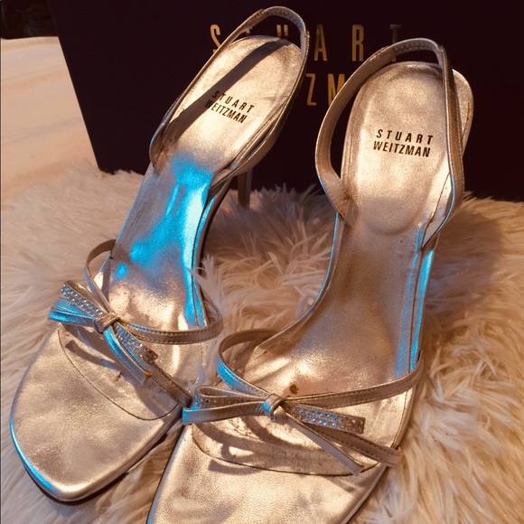 STUART WEITZMAN Silver Sandals - Picture 4 of 6